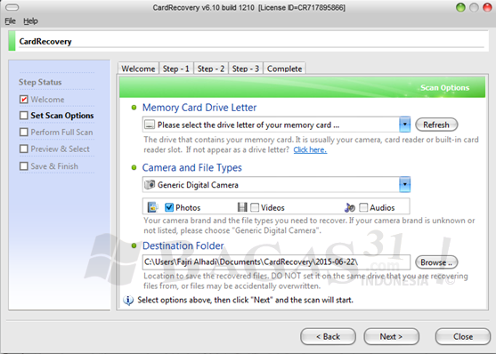Cardrecovery Version 6.10 Serial Key